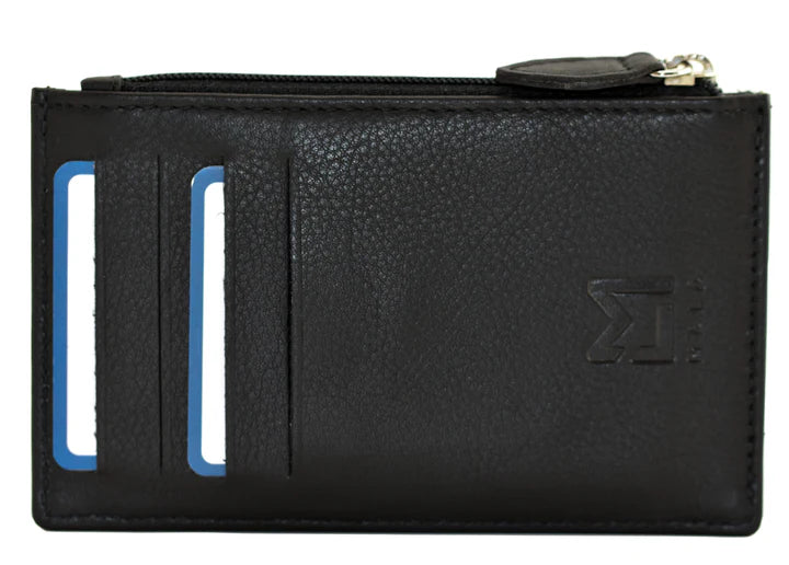 Bella Black Leather Card and Coin Purse