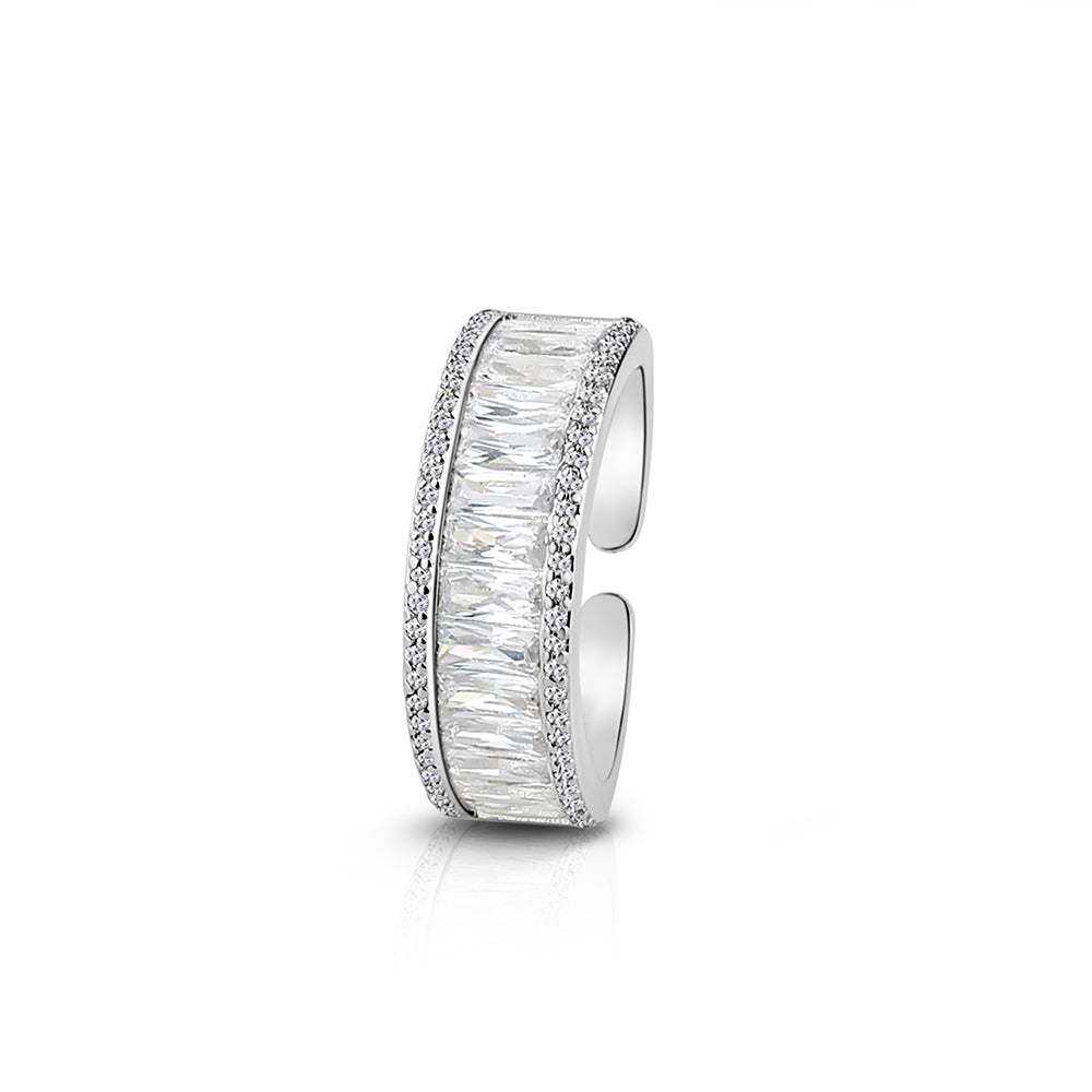 Newbridge Silver Plated Baguette CZ Ring