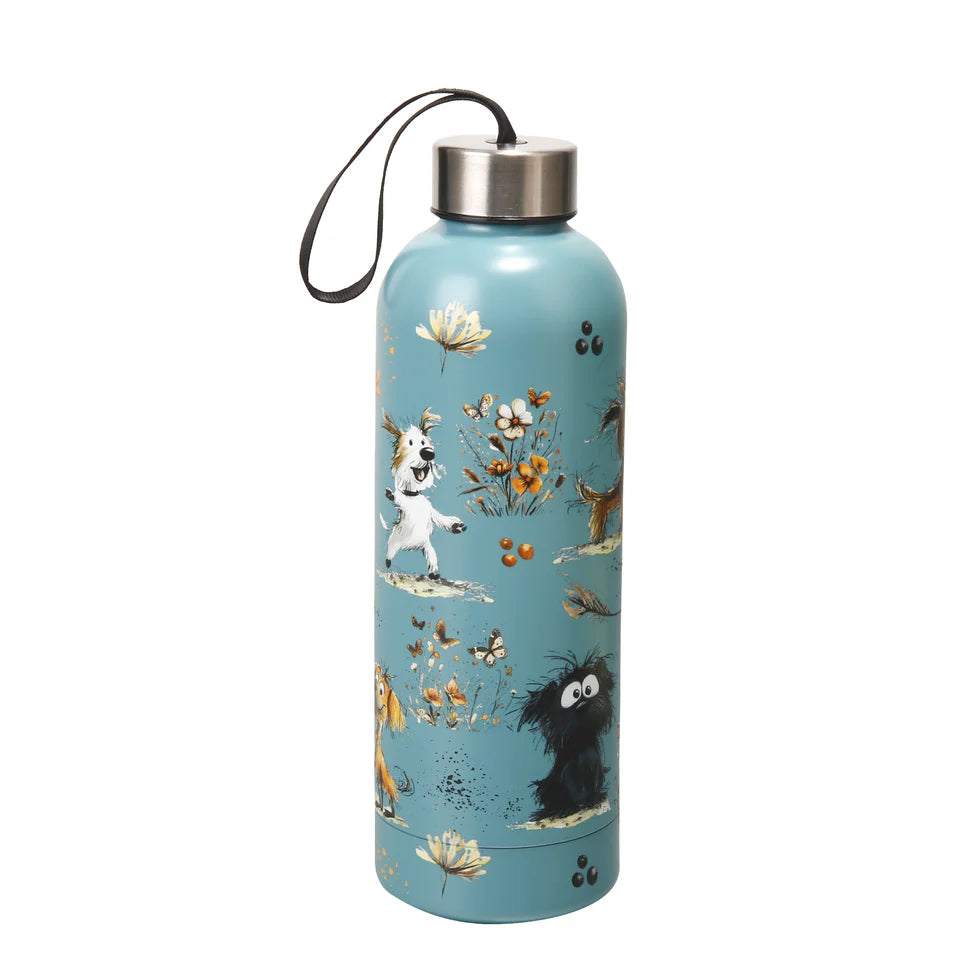 Eco Chic Thermal Bottle Whimsy Dogs Blue
