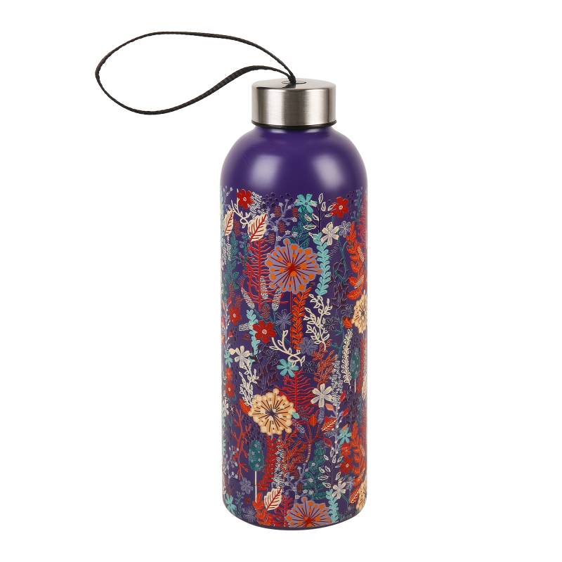 Purple Lush Floral Thermal Bottle
