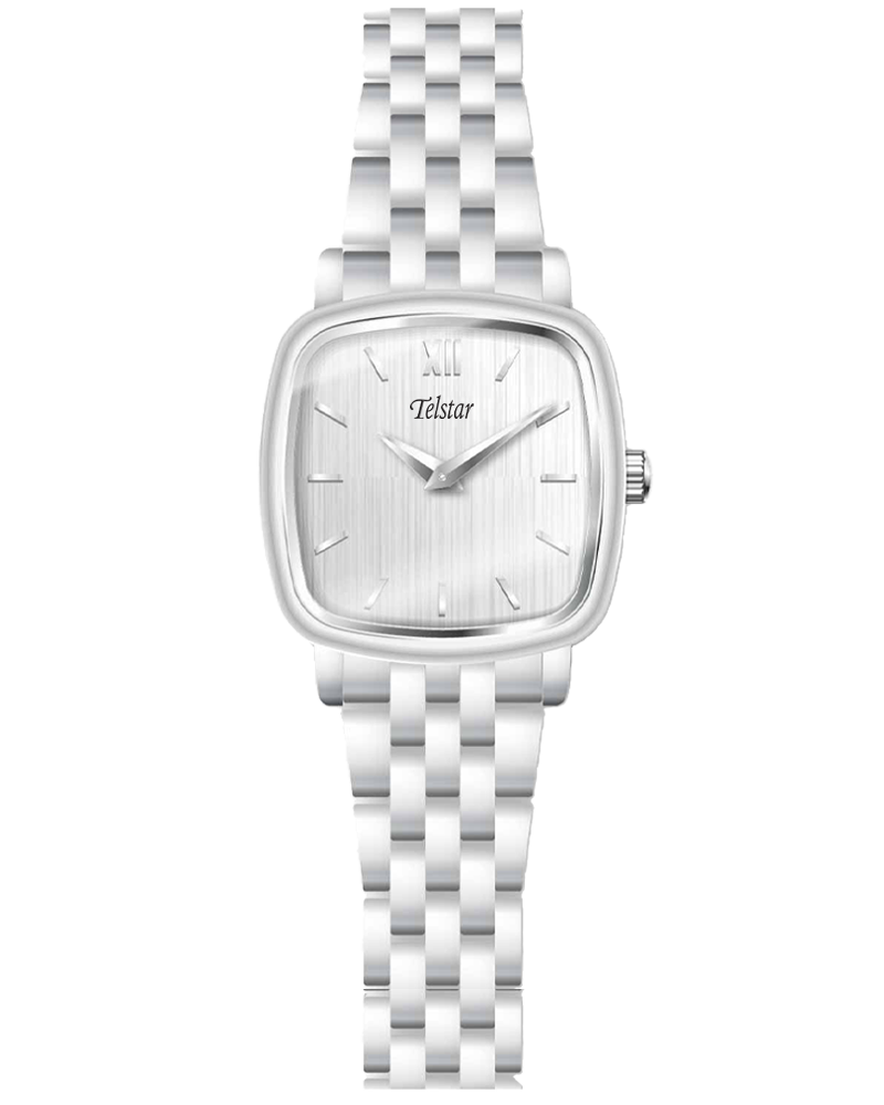 Telstar Paris Ladies Silver Tone Watch With Silver Dial
