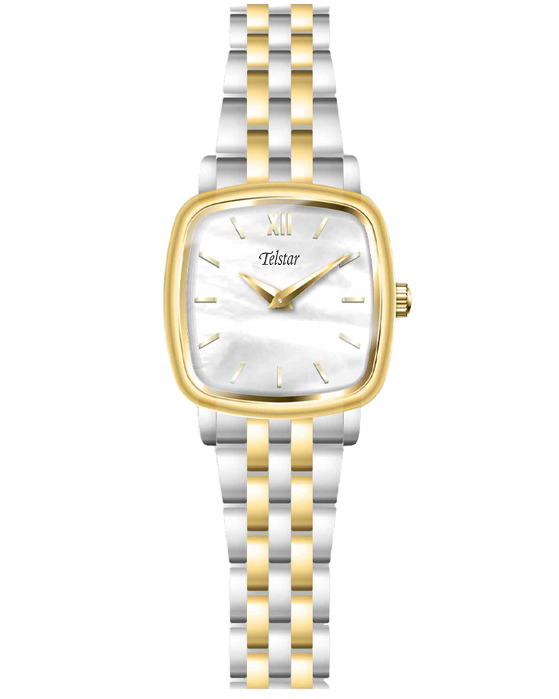 Telstar Paris Ladies 2 Tone Watch With Mother Of Pearl Dial