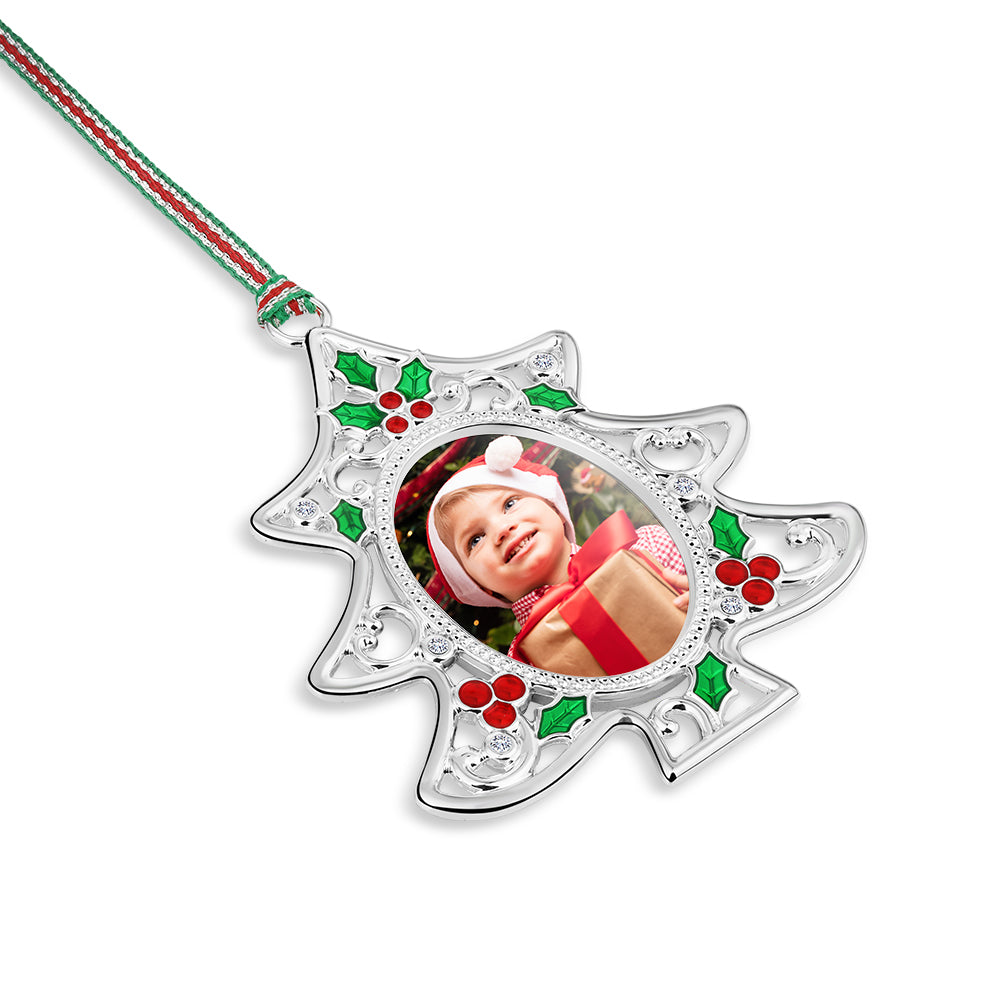 Newbridge Holly Christmas Tree Photo frame Decoration