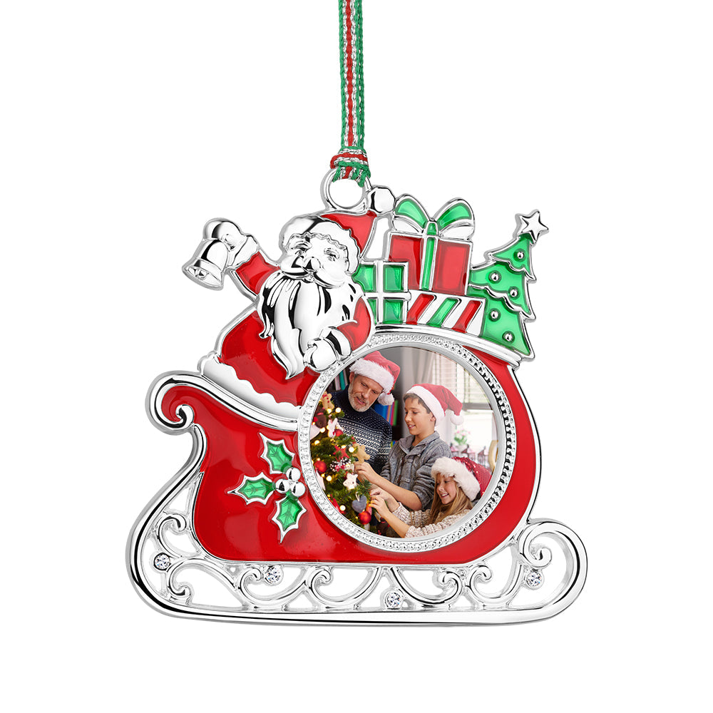 Newbridge Santa on Sleigh Photo frame Tree Decoration
