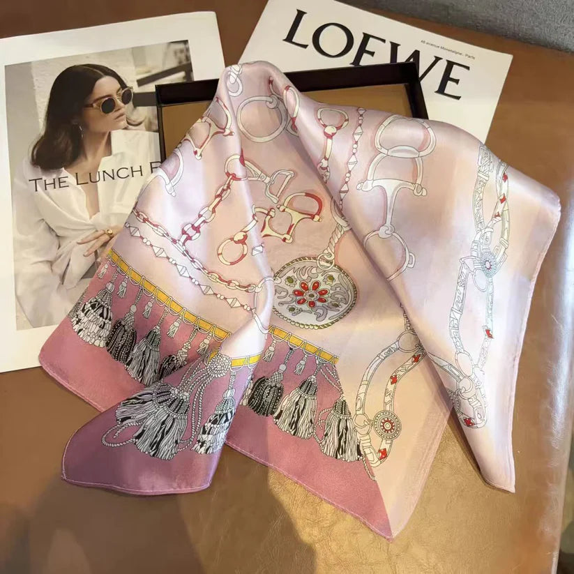 Pink Two Tone Silk Scarf