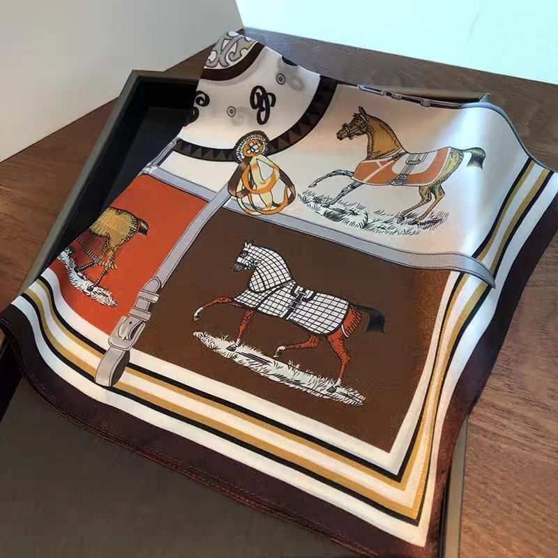 Horse Multi Coloured Silk Scarf