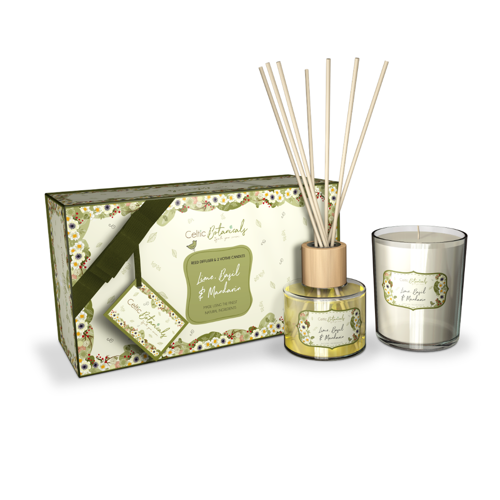 Lime, Basil & Mandarin Candle And Diffuser Gift Box
