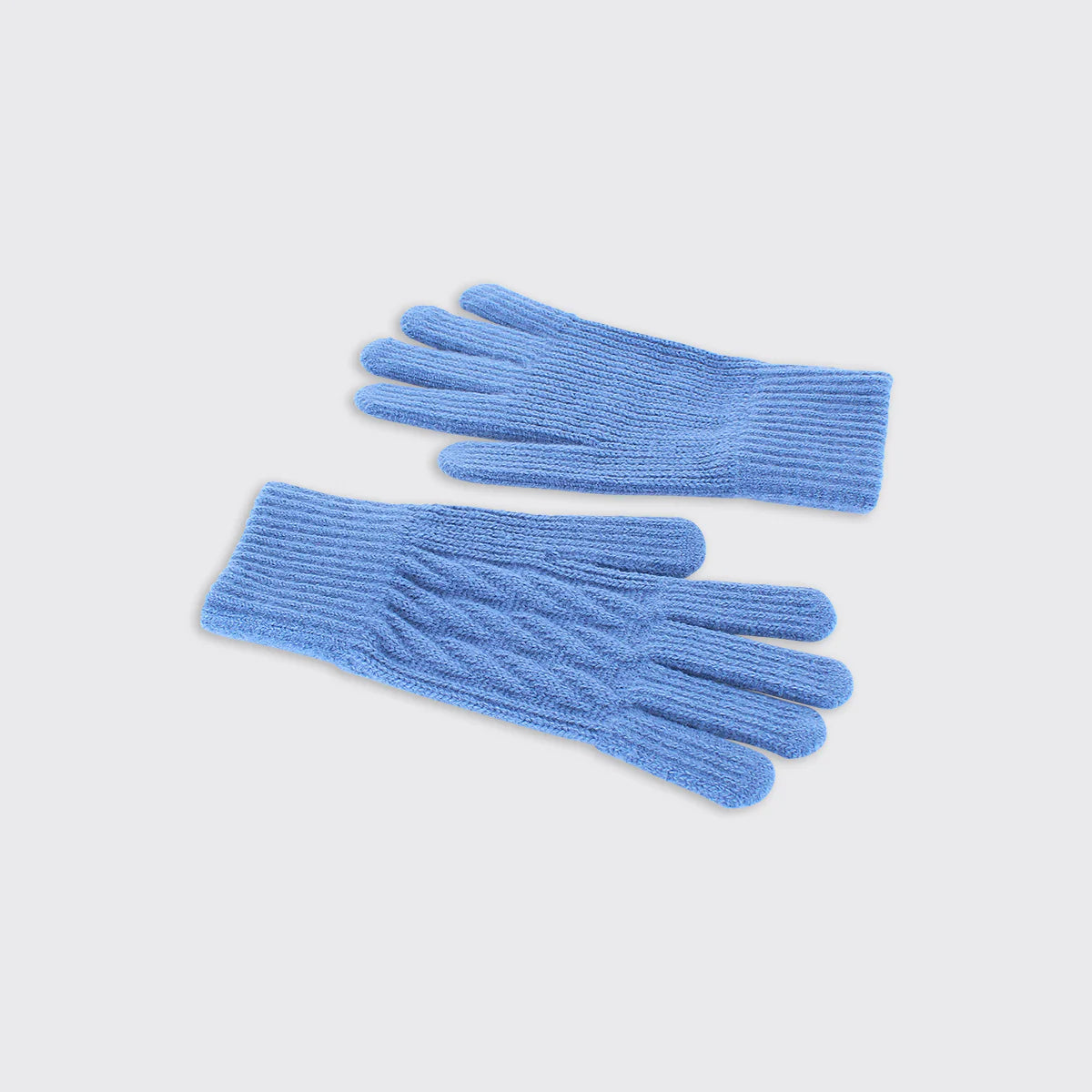 Freya Cable Knit Gloves Blue