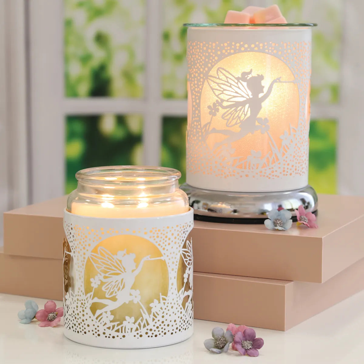 Electric Wax Melter Touch - White Silhouette Fairy 17cm
