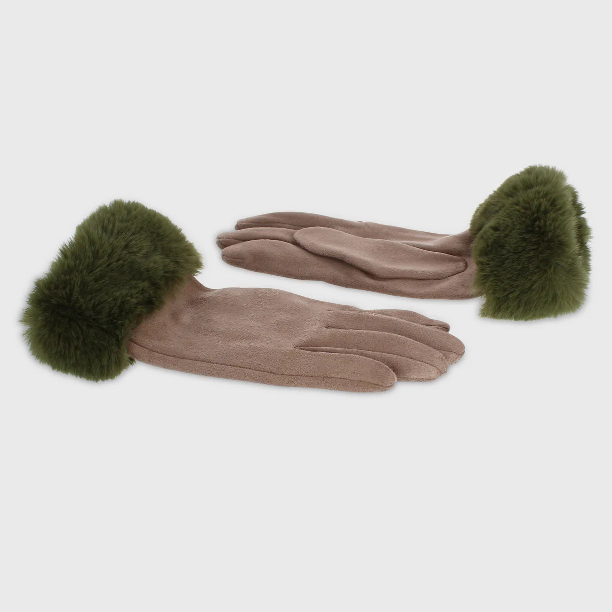 Chunky Faux Fur Snood Sage Green