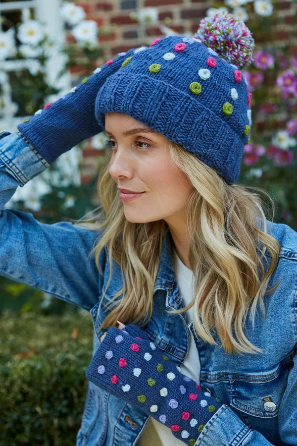 Kew Bobble Beanie Denim