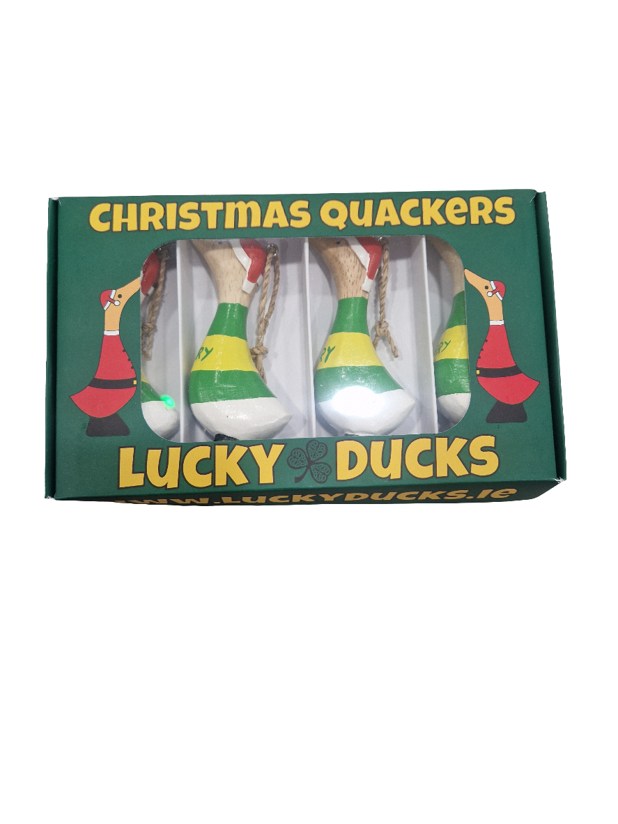 Kerry Ducks Christmas Decorations Set of 4
