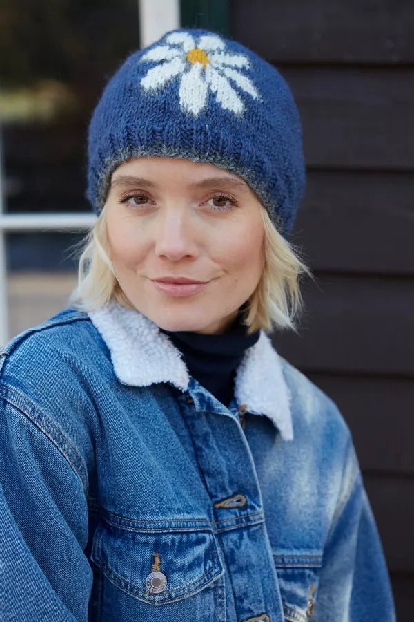 Daisy Beanie Denim