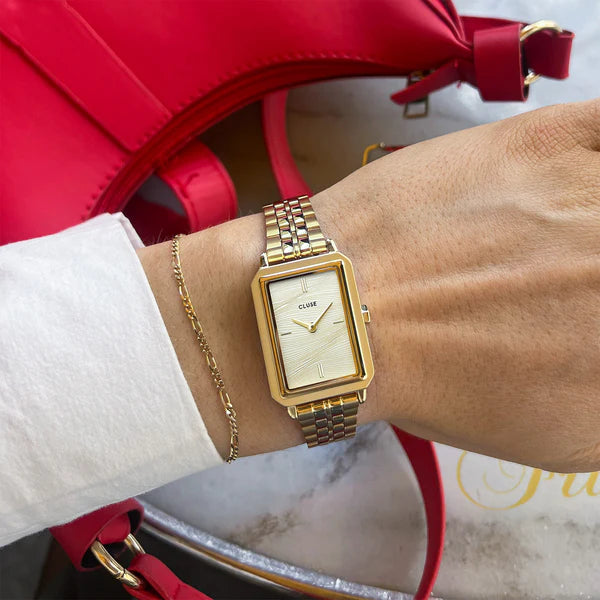 Cluse Fluette Watch Steel, Sand Texture Gold, Gold Colour