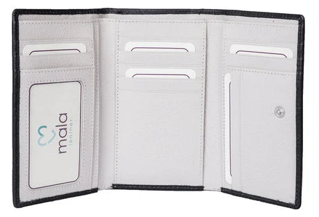 Best Friends Grey Leather Horses Tri Fold Purse RFID