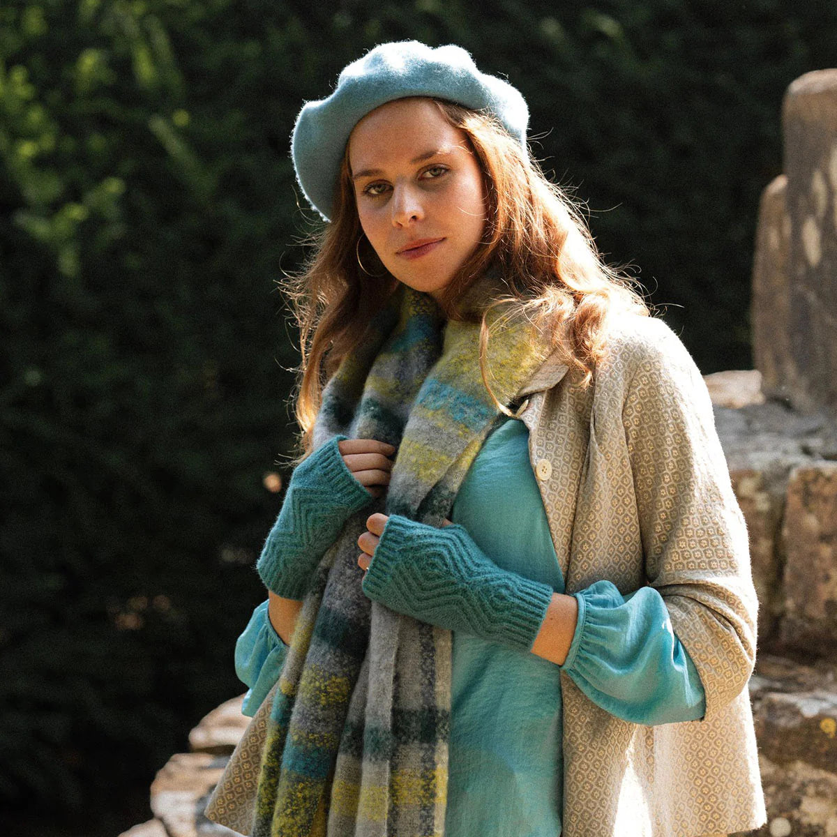 Roxy Wrist Warmers Duck Egg