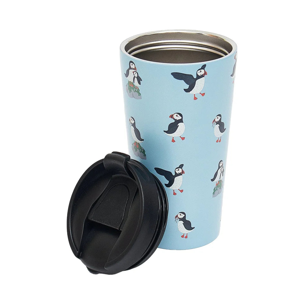 Eco Chic Thermal Coffee Cup Multi Puffin