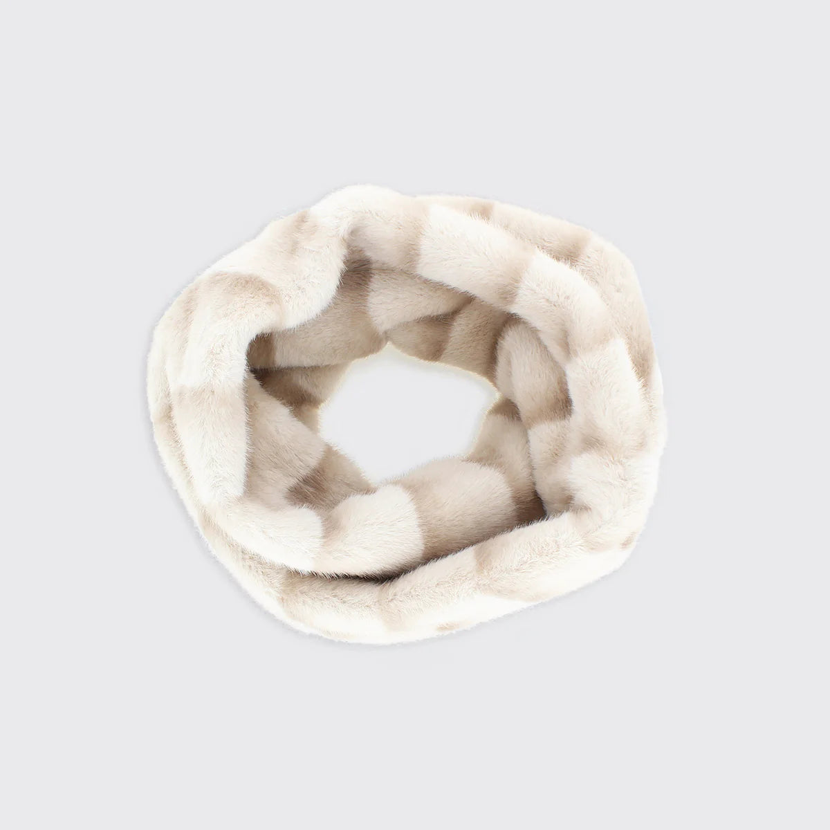 Bridgette Chunky Faux Fur Snood - Almond