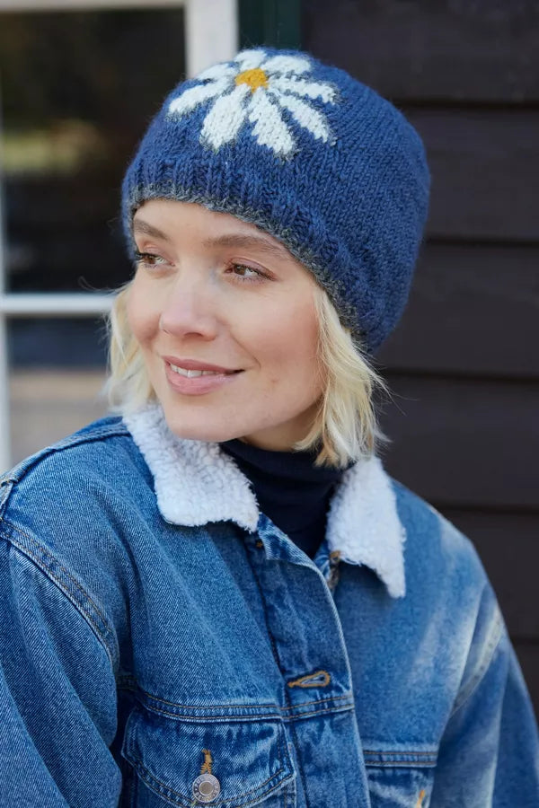 Daisy Beanie Denim