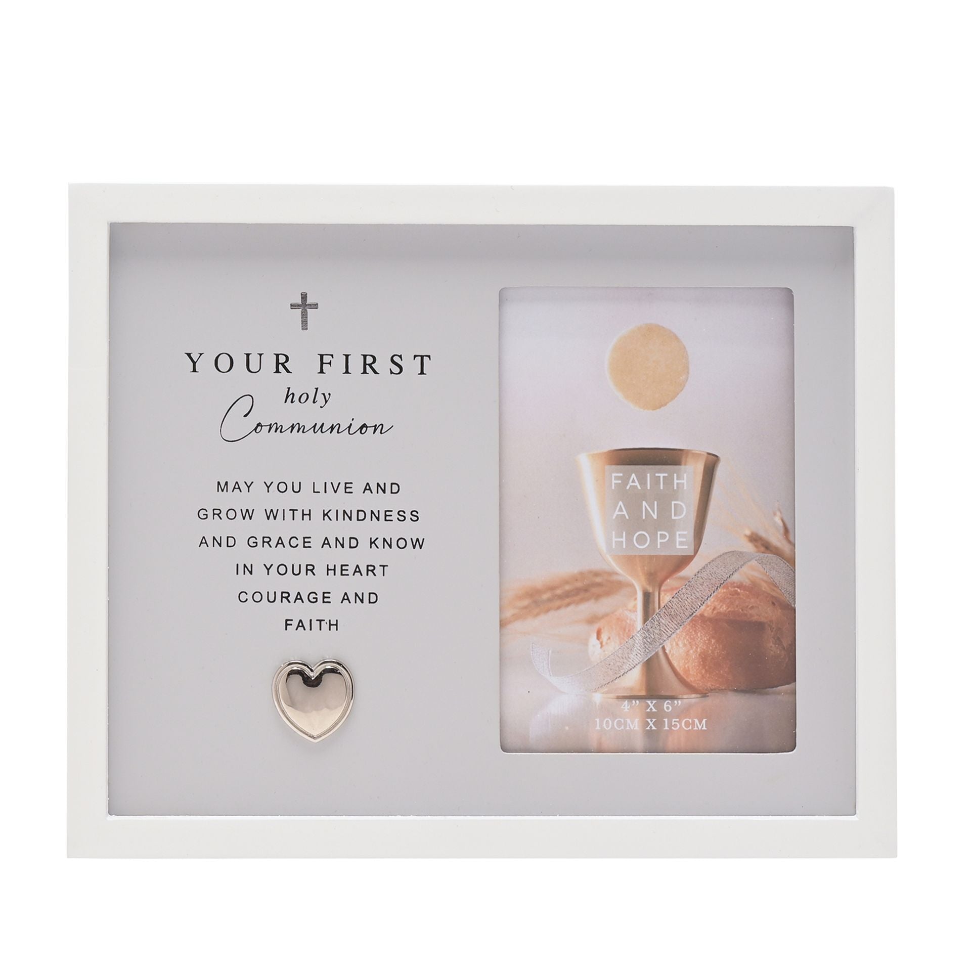 Faith & Hope Grey Frame 4" x 6" - First Communion