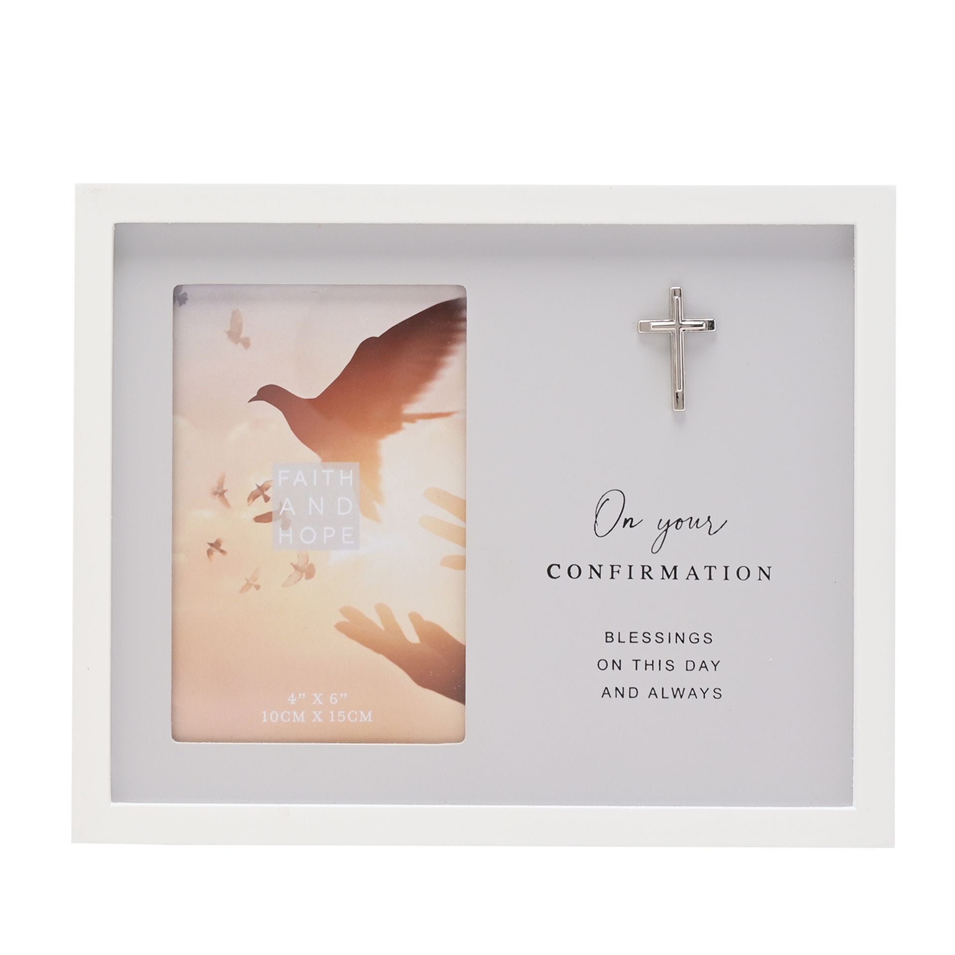 Faith & Hope Grey Frame 4" x 6" - Confirmation