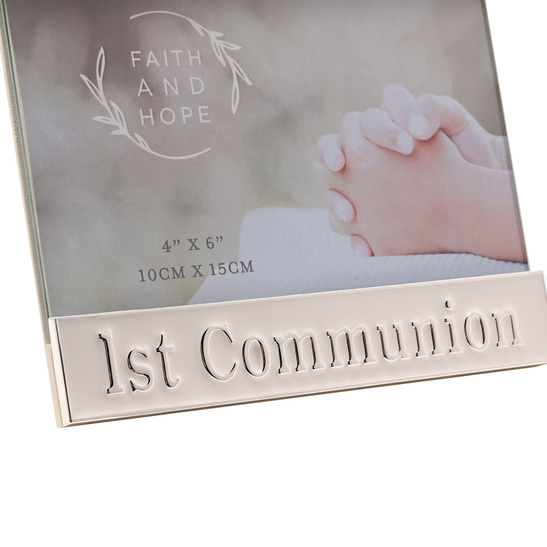Faith & Hope Enamel & Silver Frame - 1st Communion