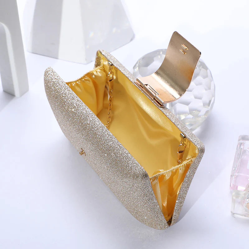 Rose Gold Diamante Dress Bag