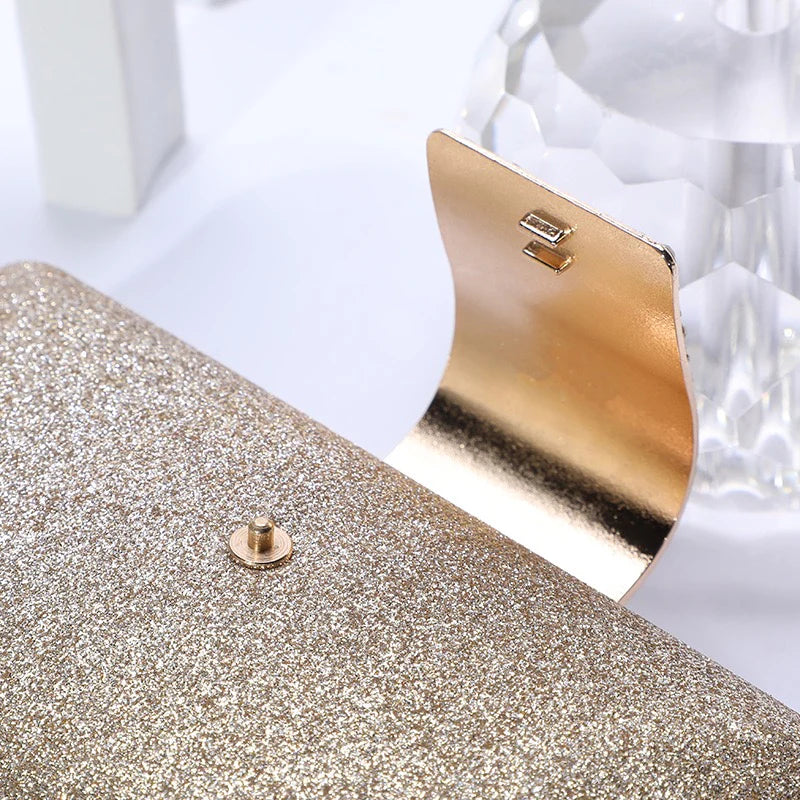 Rose Gold Diamante Dress Bag