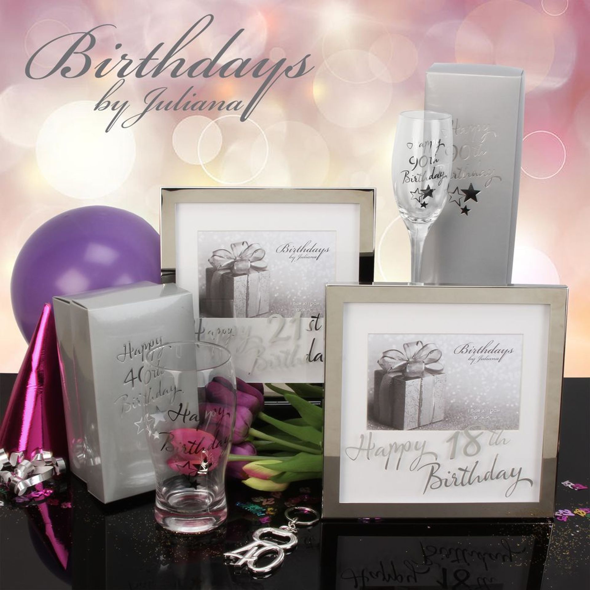 Milestones Box Frame 6 x 4 Mirror Print - 21st