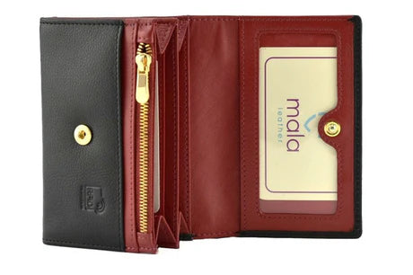 Mason Compact Black and Red Purse - RFID