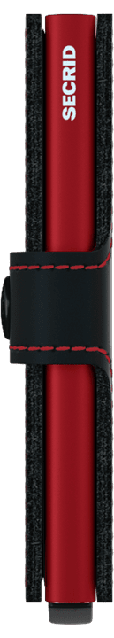 Secrid Black Matte Miniwallet Red Front