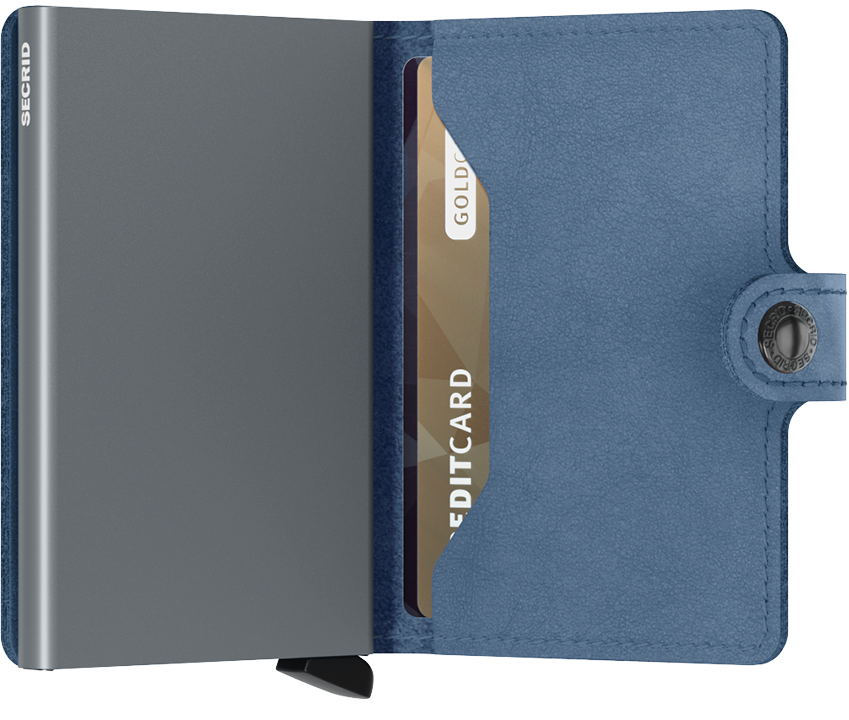 Secrid Original Miniwallet Ice Blue With Silver Frontium - Cards