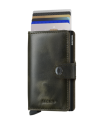 Vintage - Miniwallet - Olive - Black - Cards