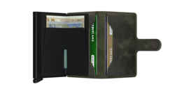 Vintage - Miniwallet - Olive - Black - Cards