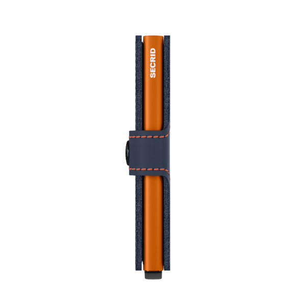 Matte - Miniwallet - Night Blue - Orange - Side