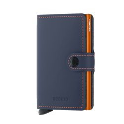 Matte - Miniwallet - Night Blue - Orange - Side