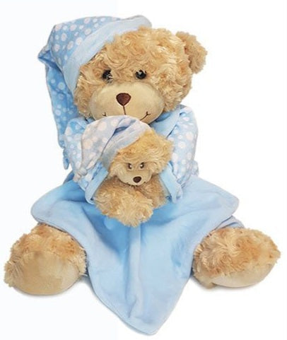 Bedtime Blue Bear with Comforter