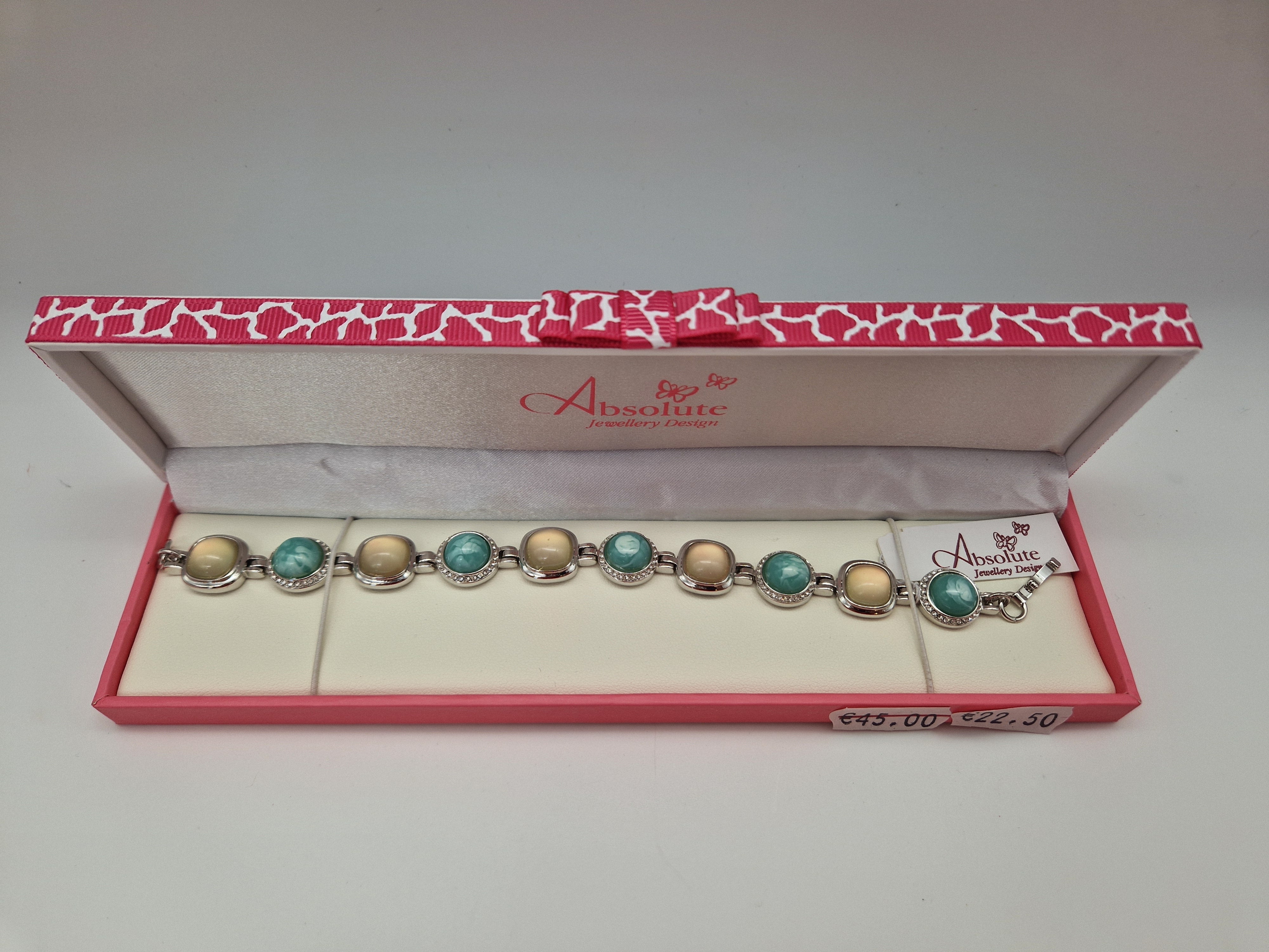 Absolute Silver Multi-coloured Stones Bracelet