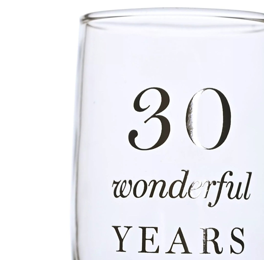 Amore Champagne Flutes Set of 2 - 30th Anniversary