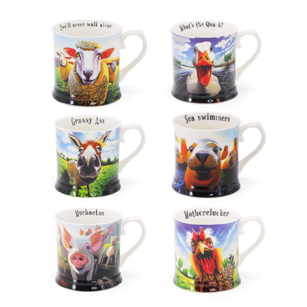 Beyond The Herd Set of 6 tankards