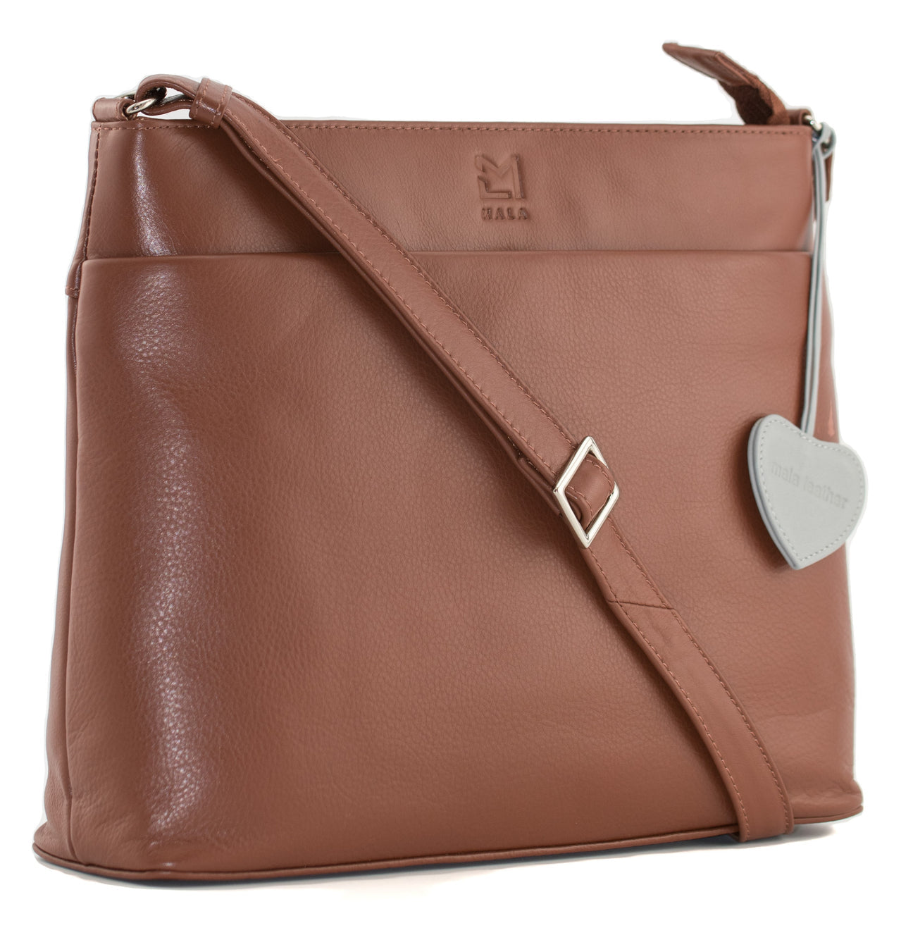Anishka Large Tan Leather Cross Body Bag