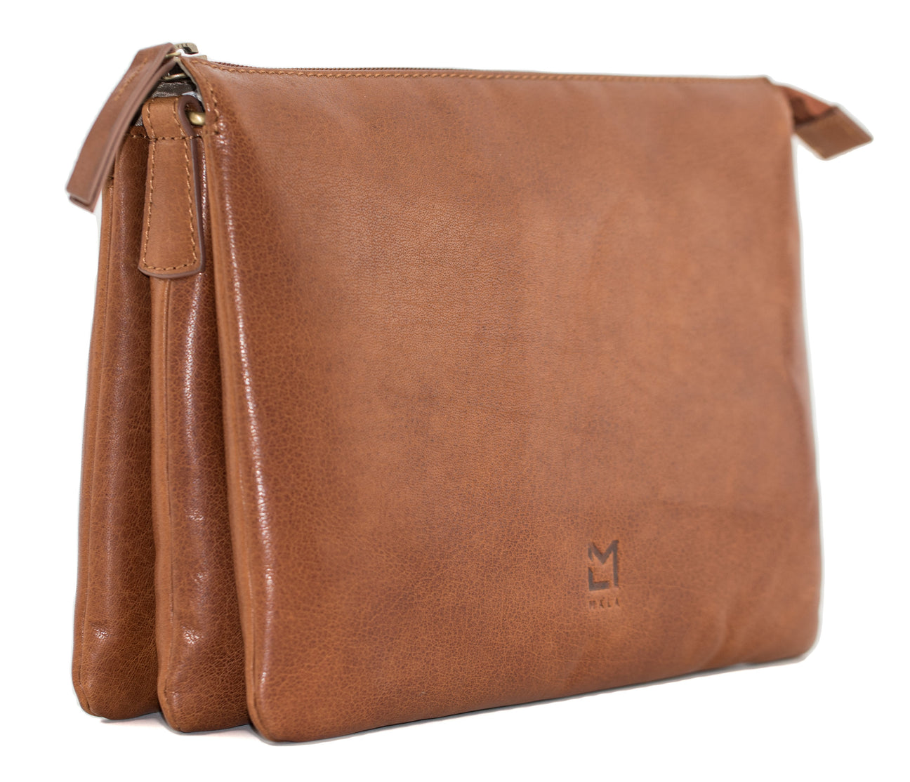 Bloomsbury Tan Leather Triple Compartment Bag