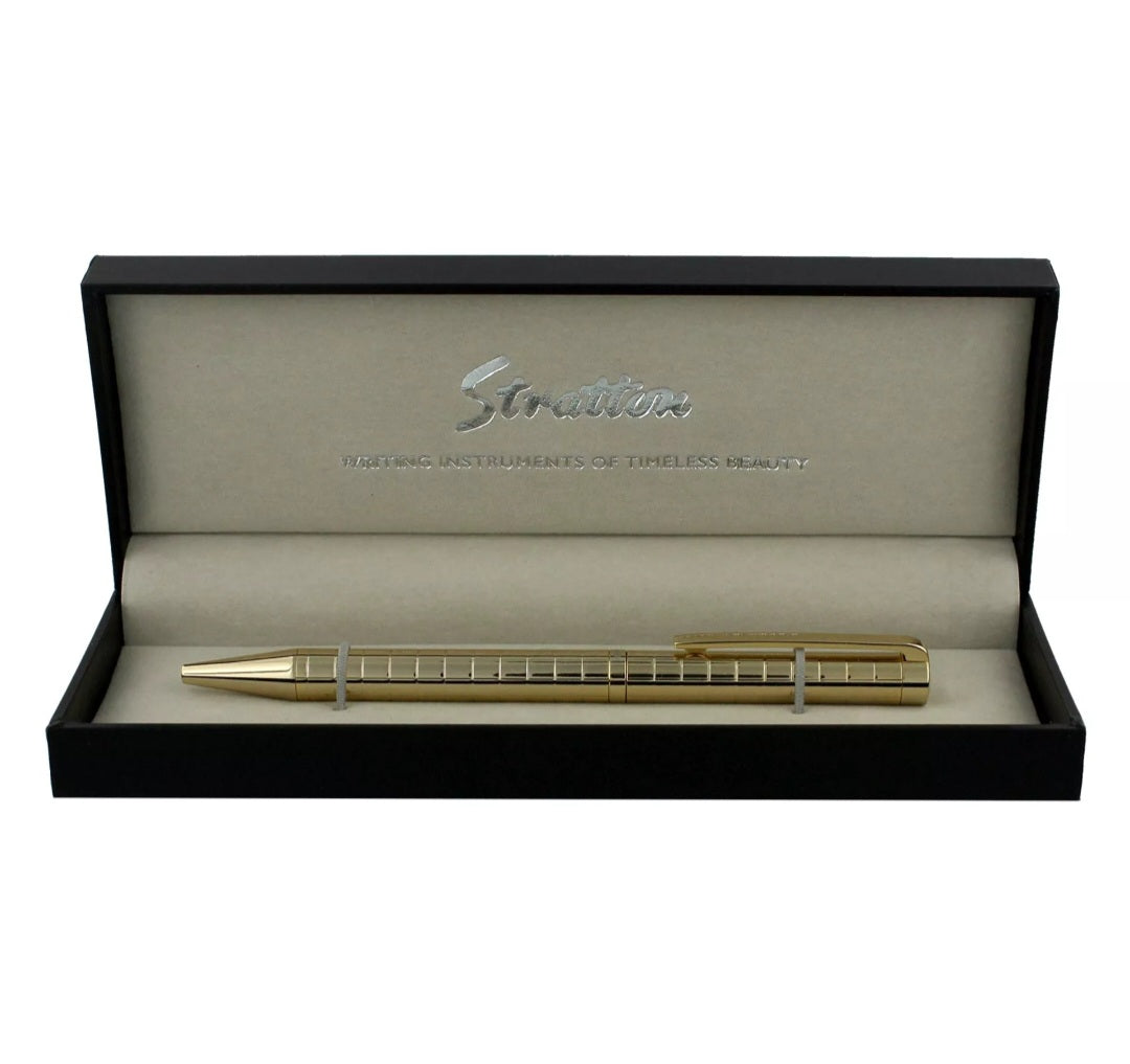 Stratton Ballpoint Pen - Titanium Gold Finish