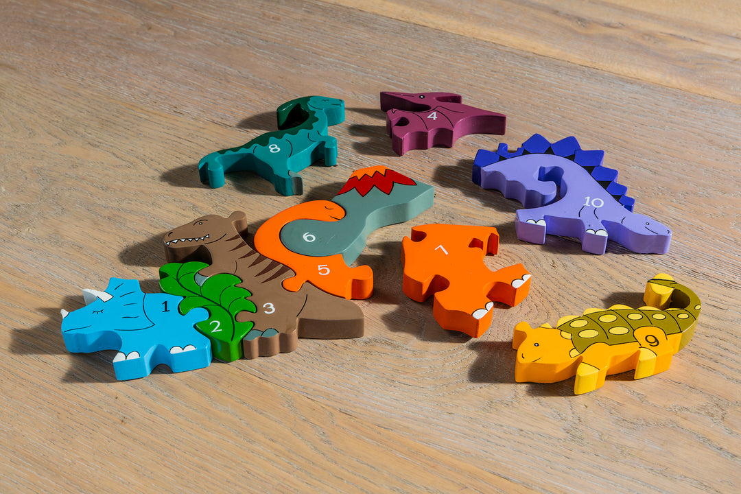 Number Dinosaur Row Jigsaw Puzzle
