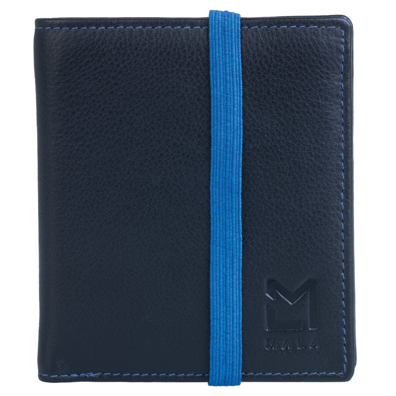 Hudson Black And Blue Men's Compact Wallet with RFID