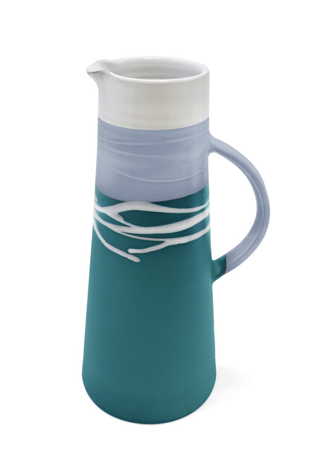 PAUL MALONEY POTTERY TEAL X-LARGE JUG