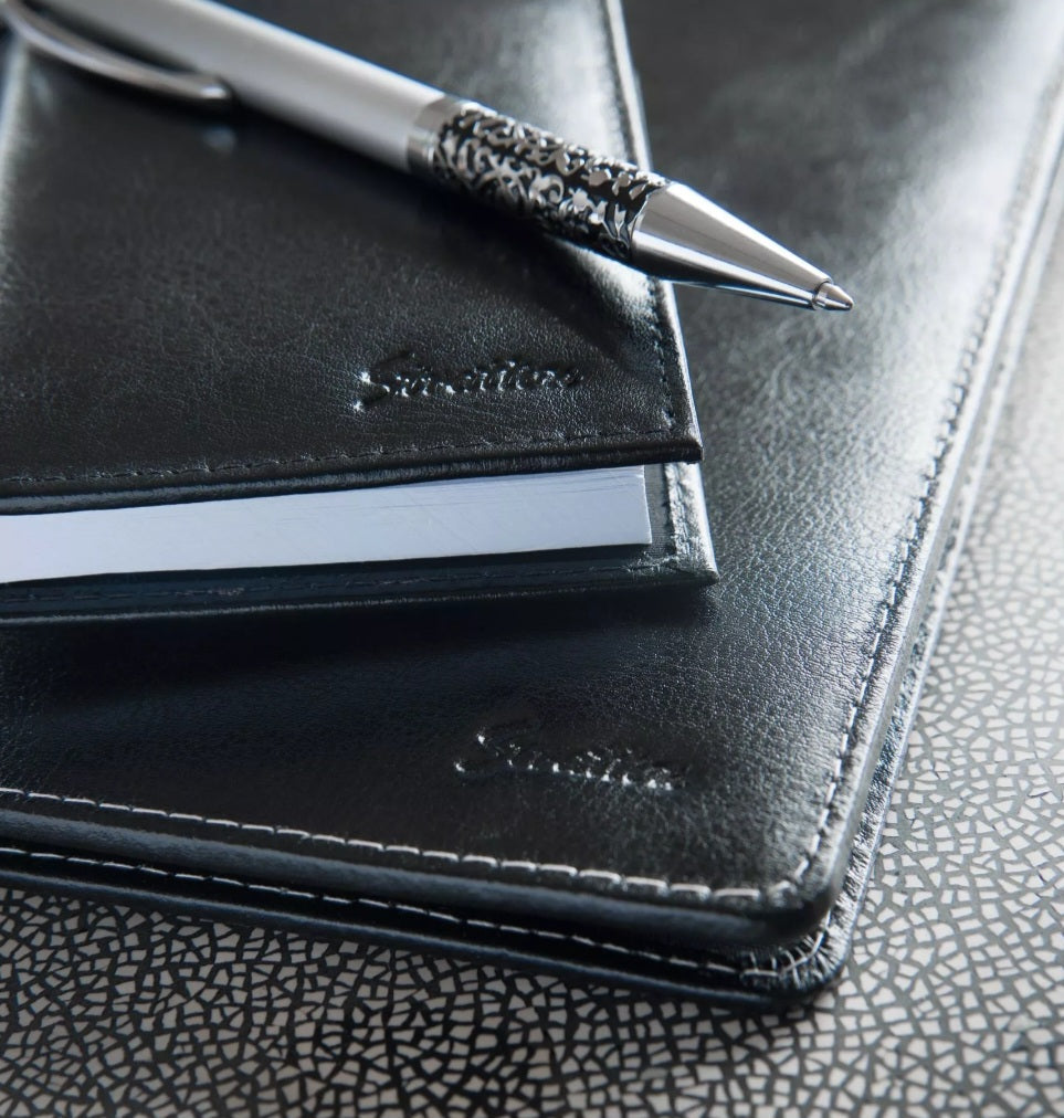 Stratton Rollerball & Ballpoint Pen Set - Two Tone Silver