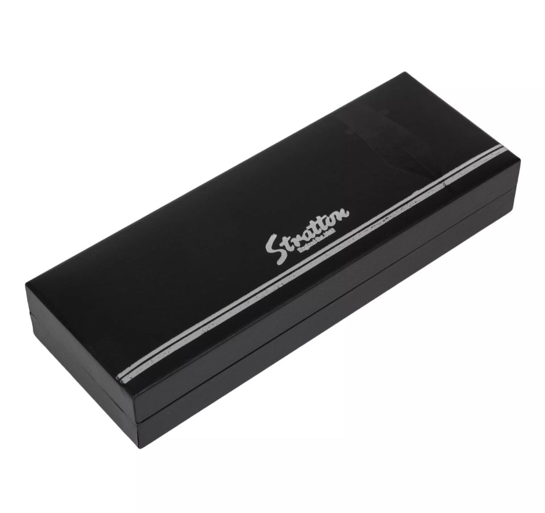 Stratton Ballpoint Pen - Silver & Rose