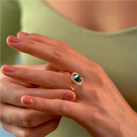 Newbridge Silverware Ring with Montana Coloured Stone