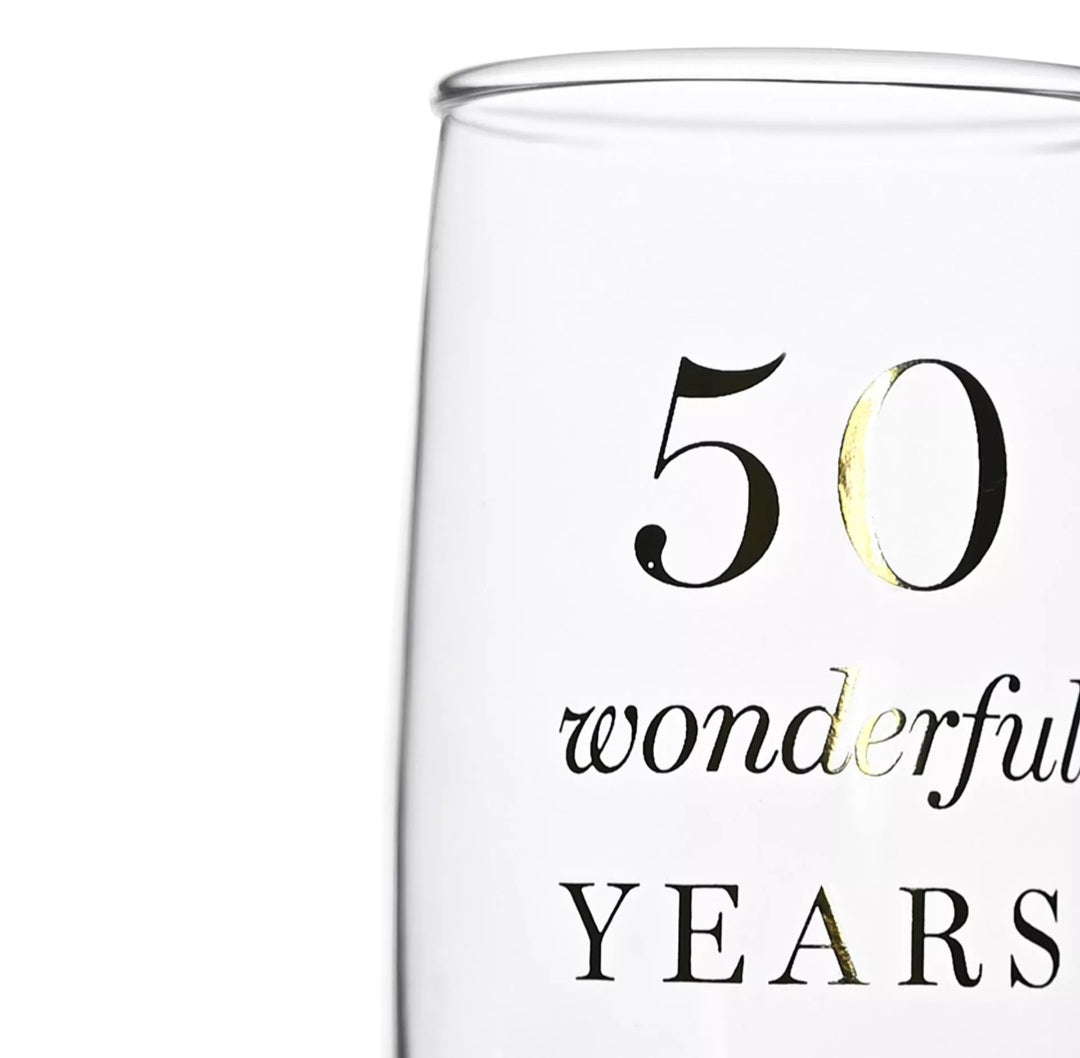 Amore Champagne Flutes Set of 2 - 50th Anniversary